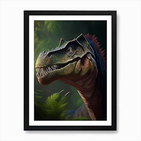 Alectrosaurus Illustration Dinosaur Art Print