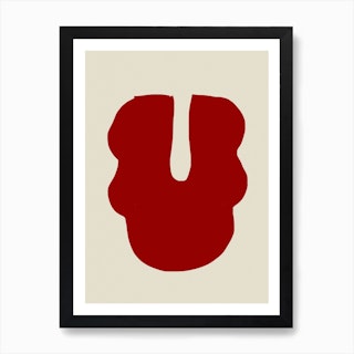 Abstract Red Object Art Print