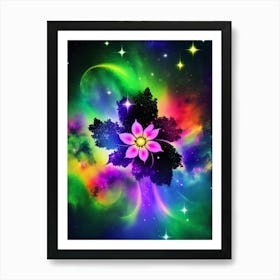 Flower In Space 11 Art Print