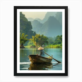 Boat On A River 1 Art Print