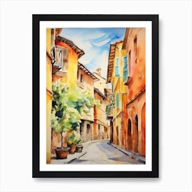 Florence, Italy Watercolour Streets 4 Art Print