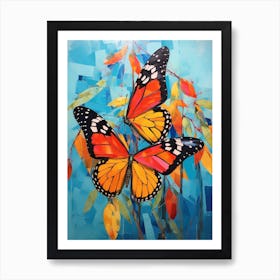 Pop Art Glasswing Butterflies 1 Art Print