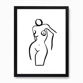 Nude 8 Line Art Print