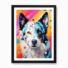 Collie Pop Art Inspired Art Print