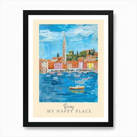 My Happy Place Rovinj 4 Travel Poster Art Print