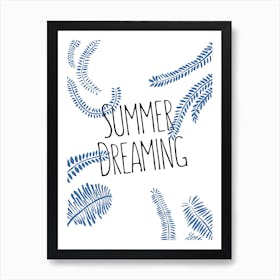 Summer Dreaming White Art Print