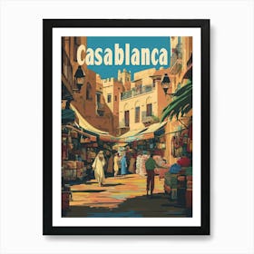 Aihrgdesign A Classic 1960s Travel Poster For Casablanca 1 Art Print