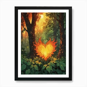 Heart Of Fire 13 Art Print