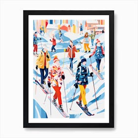 Park City Mountain Resort   Utah Usa, Ski Resort Illustration 2 Art Print