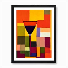 Corvina Paul Klee Inspired Abstract Cocktail Poster Art Print