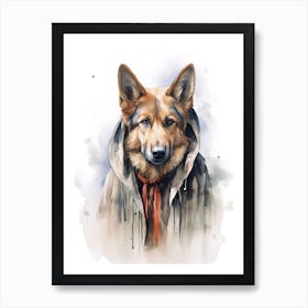 German Sheperd Dog As A Jedi 4 Art Print