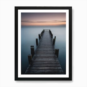 Pier At Sunset Art Print