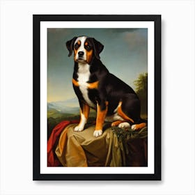 Entlebucher Mountain Dog Renaissance Portrait Oil Painting Art Print