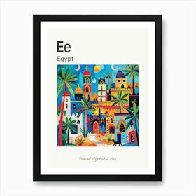 Kids Travel Alphabet  Egypt 1 Art Print