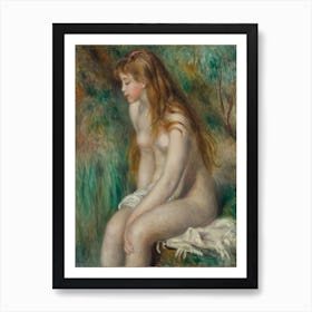 Young Girl Bathing, Auguste Renoir Art Print