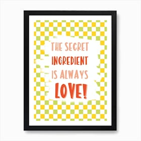 Love Quote Kitchen Print Art Print