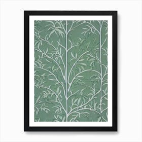 Chinkapin Oak tree Vintage Botanical Poster