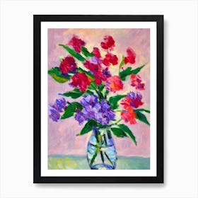 Lavender  Matisse Style  Flower Art Print