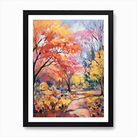 Autumn Gardens Painting Royal Botanic Gardens Victoria Australia Art Print