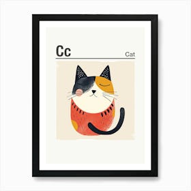 Animals Alphabet Cat 2 Art Print