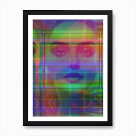 Abstract Portrait Of A Woman Art Print