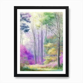 Bernheim Arboretum And Research Forest, Usa Pastel Watercolour Art Print