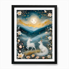 Mystique ~ Dreamy Cottagecore Woodland Fae Animals Series 1 Art Print