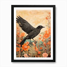 Blackbird 3 Detailed Bird Painting Art Print