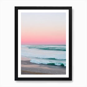 Bamburgh Beach, Northumberland Pink Photography 1 Art Print