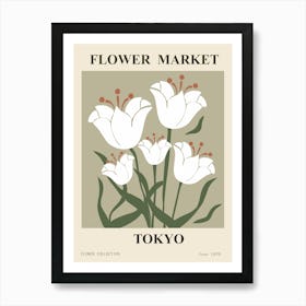 Flower Market Tokyo Art Print