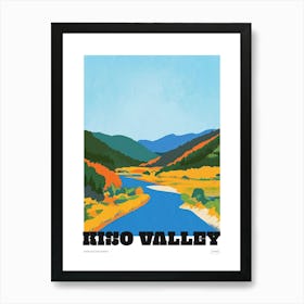 Kiso Valley Japan Colourful Travel Poster Art Print