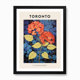 Toronto Canada Botanical Flower Market Poster Art Print