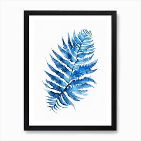 Blue Star Fern Watercolour Art Print