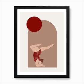 Yoga colorful VII Art Print