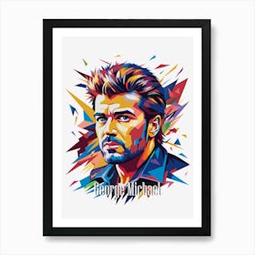 George Michael 03 Portrait Music Icon Style WPAP Pop Art Art Print