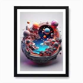 Planets In Space Art Print