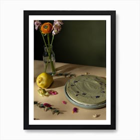 Cake With Flowers Art Print