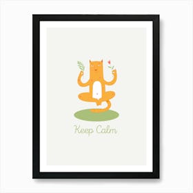 Keep Calm Cat Art Print