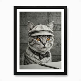 Cat In A Hat 6 Art Print