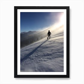 Skier In The Snow Art Print