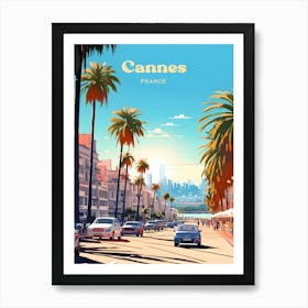 Cannes France Oceanview Travel Art Art Print