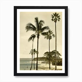 Manly Beach Australia Vintage Art Print