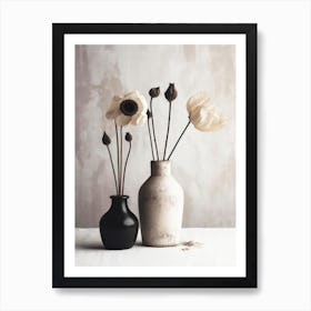 Black And White Vase No 1 Art Print