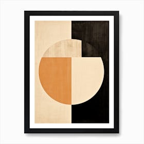 Celestial Cerulean; Beige Mid Century Sky Art Print