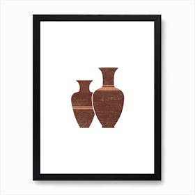 Minimal Greek Pots  Hydriae Art Print