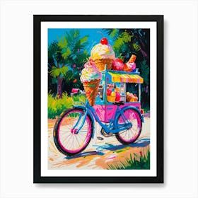 Ice Cream Bicycle Art Print