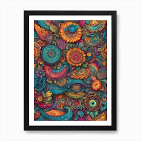 Colorful Psychedelic Painting 1 Art Print