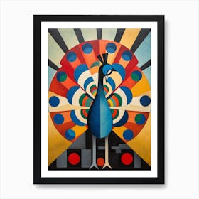 Peacock Abstract Pop Art 6 Art Print