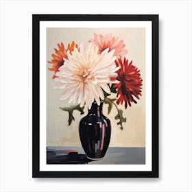 Bouquet Of Asters, Autumn Fall Florals Painting 0 Art Print