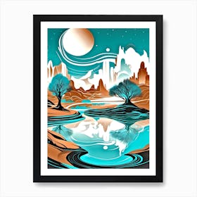 Night In The Forest Art Print